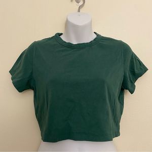 Cotton On Green Micro Crop Tee